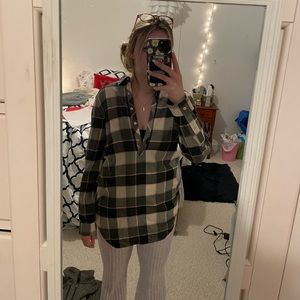 L.L. Bean signature flannel tunic shirt